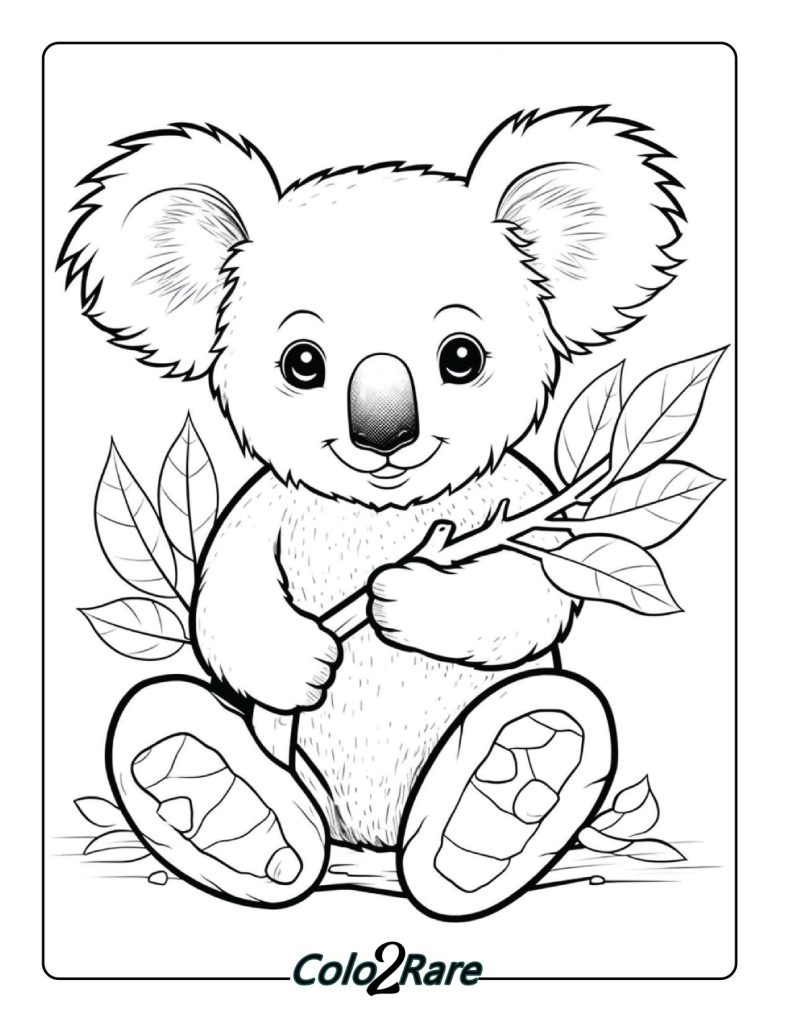 Koala da Colorare per Bambini