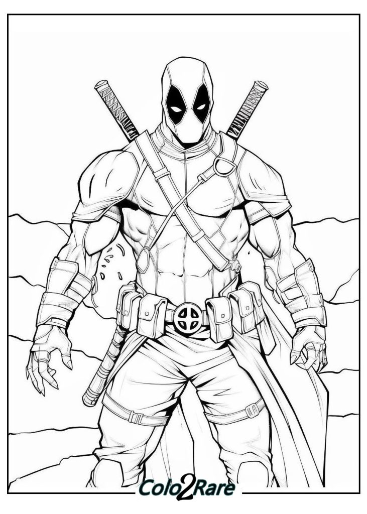 Supereroi di Deadpool da Colorare