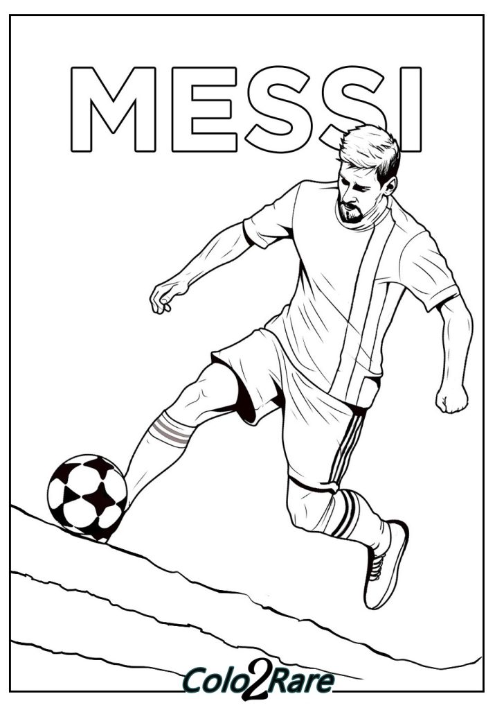 Disegni di Messi Colorare. 18 Colorare di Calcio – Gratuite