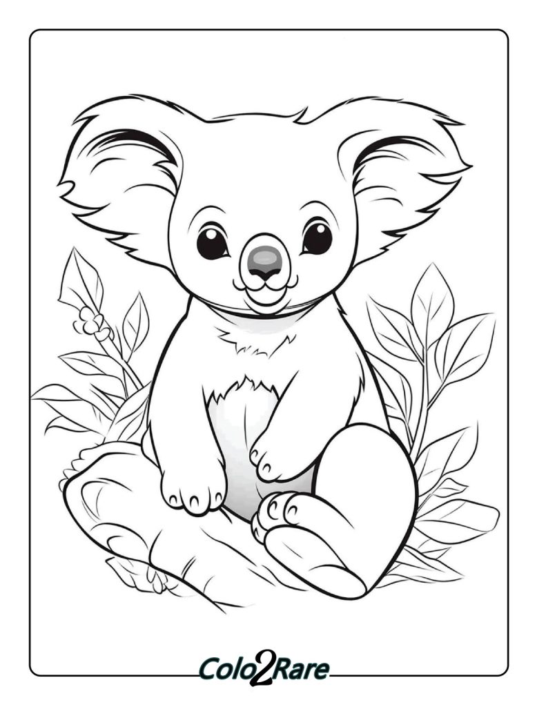 Piccolo Koala da Colorare