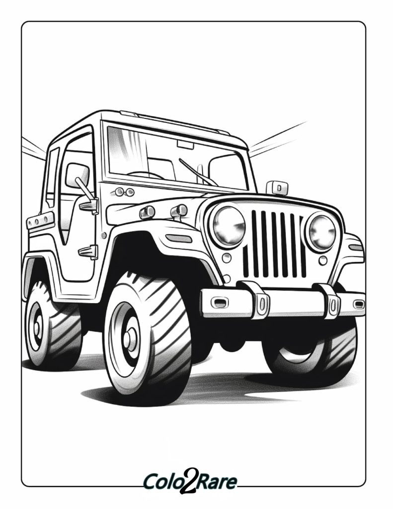 Disegni di Jeep da Colorare