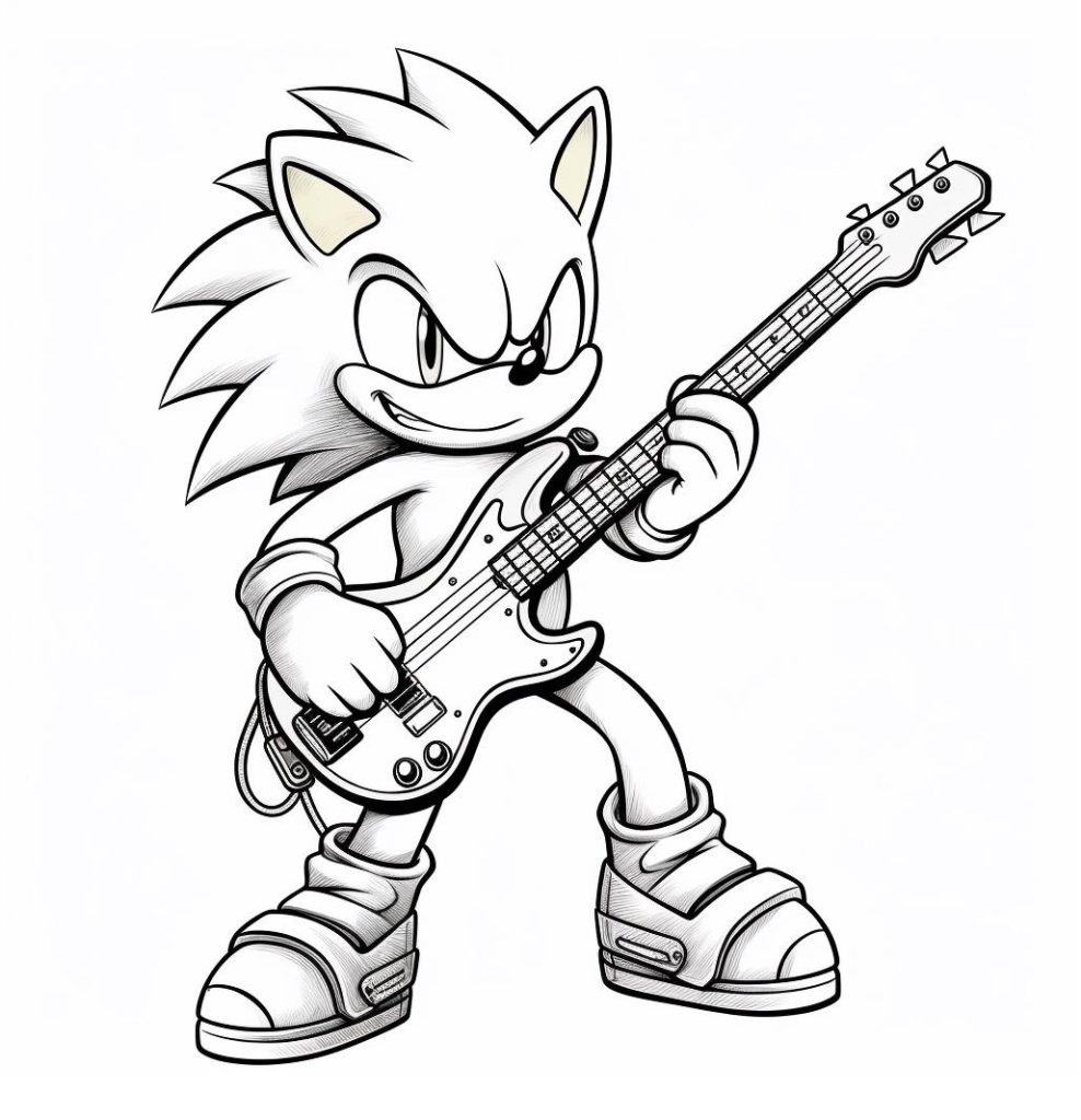 Disegno da colorare Sonic