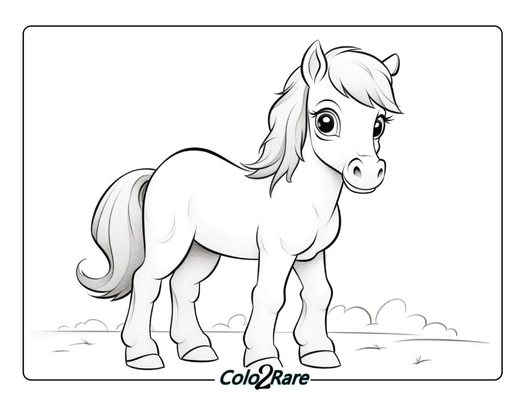 Disegni da colorare di pony stampabili per bambini