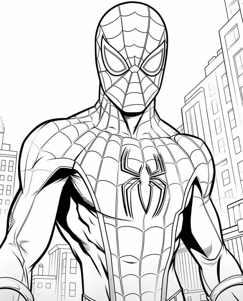 Disegni Spiderman da Colorare