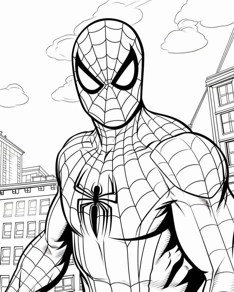 Disegni di Spiderman da Colorare. Supereroi Della Collezione – 38 immagini