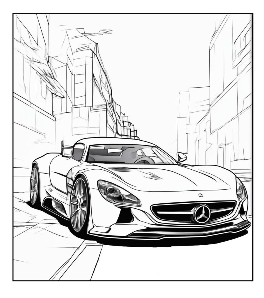 Disegni di Mercedes Sportiva da Colorare