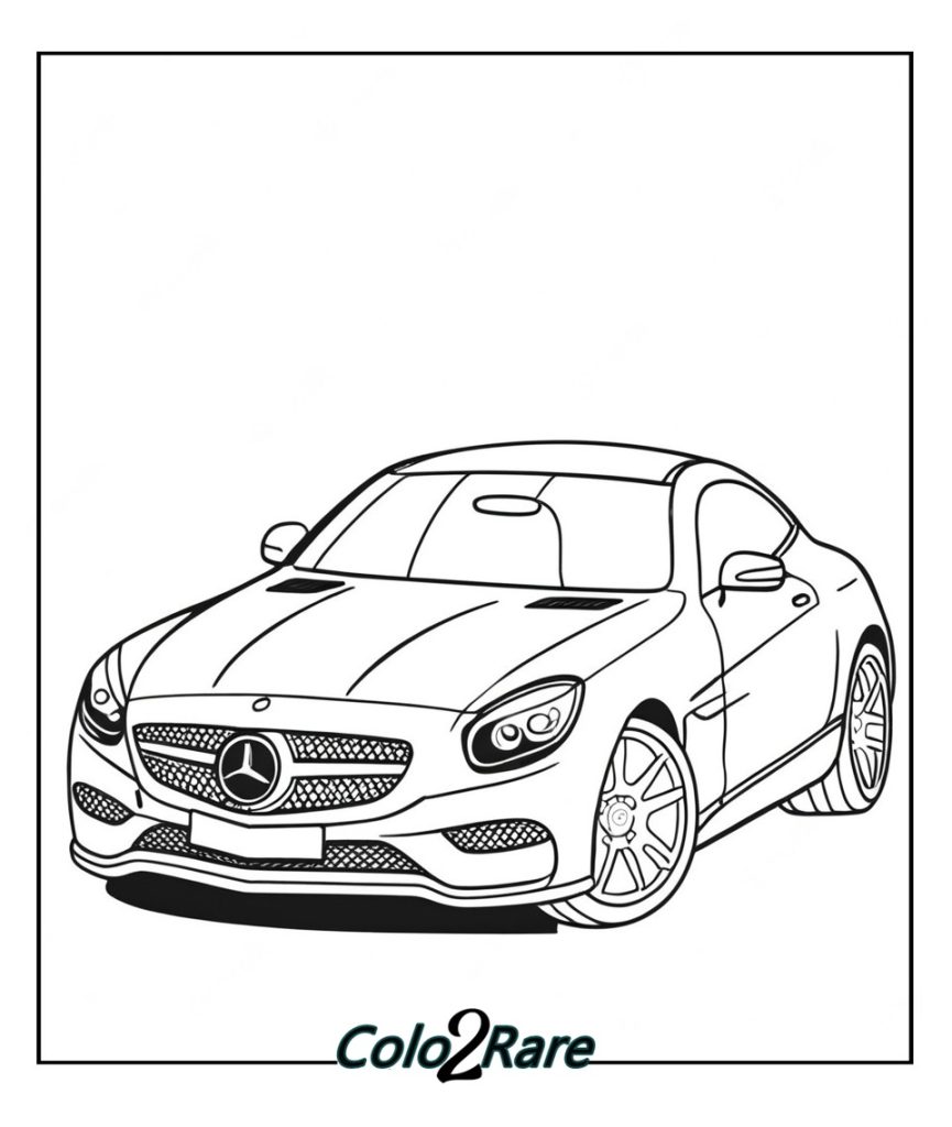 Disegni di Mercedes da Colorare. 14 Uniche Mercedes-Benz Gratuiti