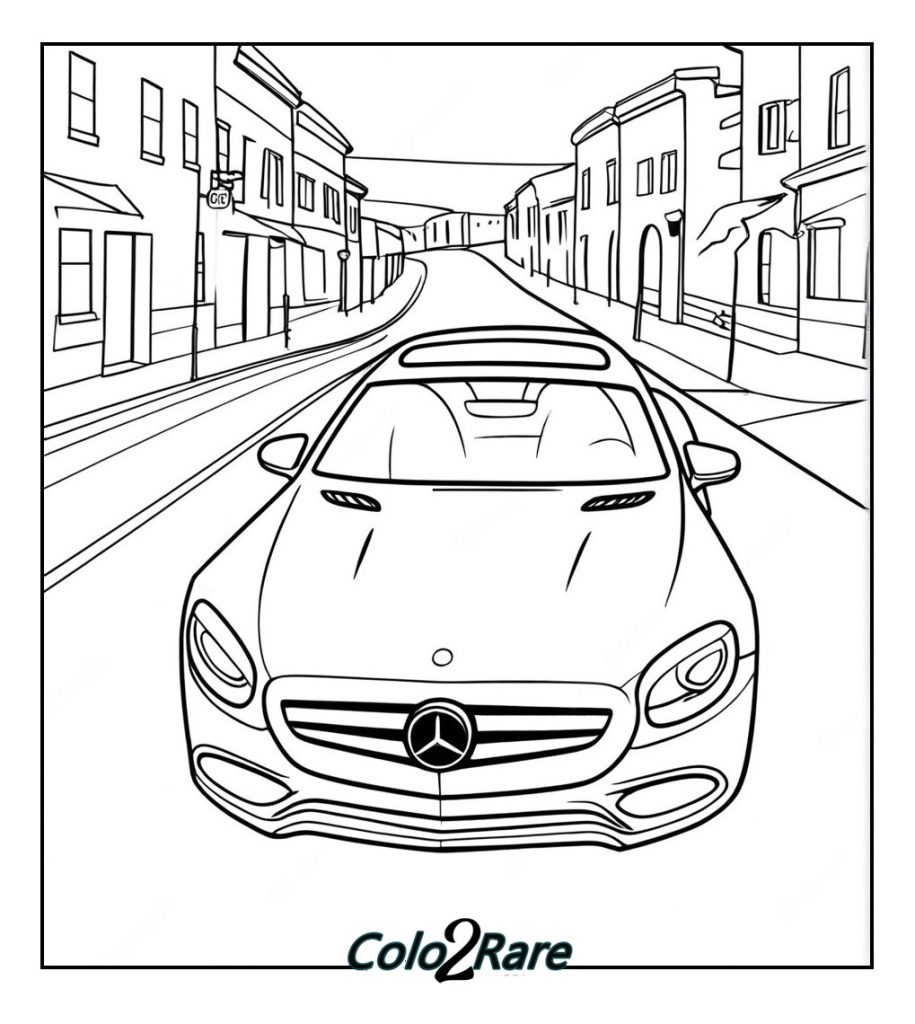 Disegni di Mercedes da Colorare. 14 Uniche Mercedes-Benz Gratuiti