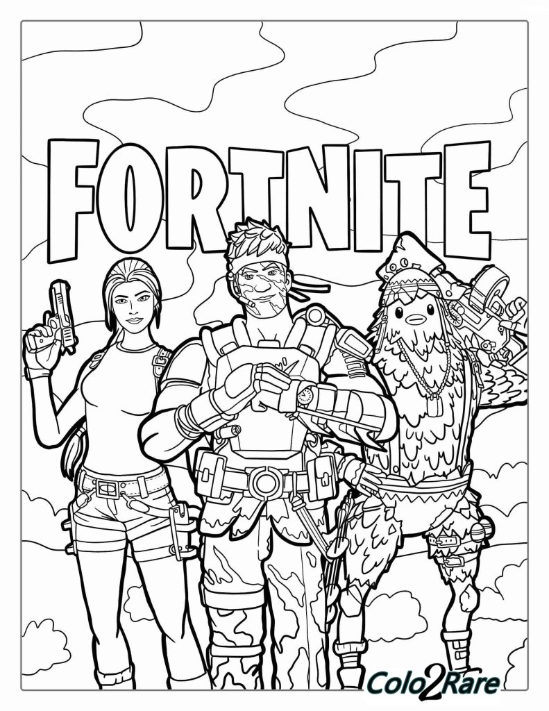 Disegni di Fortnite da Colorare - Pagine da Colorare Gratuite