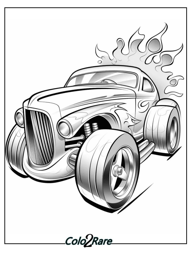 Disegni di Hot Wheels da Colorare e da Stampare