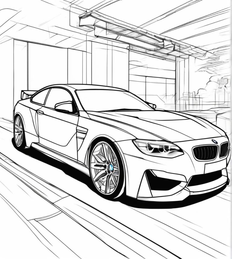 Disegni di BMW da Colorare. Disegno Unico di un’auto BMW