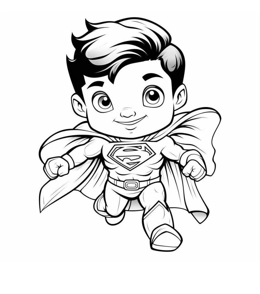 Disegni Superman da Colorare per Bambini