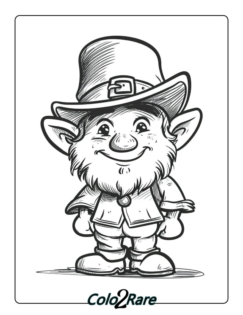 Disegni di Leprechaun da Colorare. 18 Attività Uniche Colorare