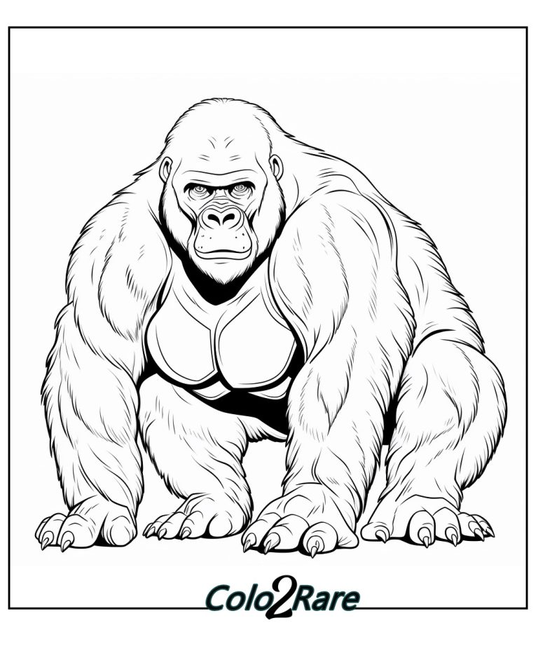 Disegni di Gorilla Colorare. 10 Uniche Colorare Gli Animali – Stampa