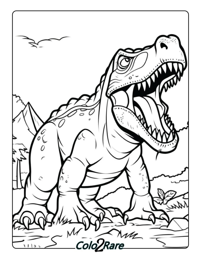 Disegni di T-Rex Colorare. 18 Coloranti Tyrannosaurus Rex